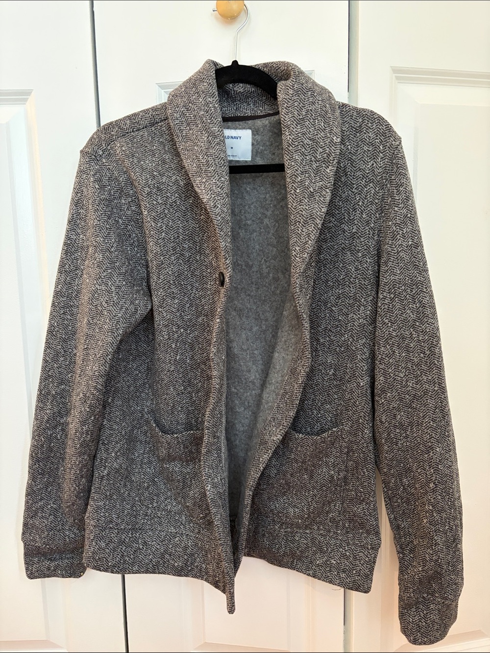 Old Navy Men’s Gray Shawl Collar Knit Jacket